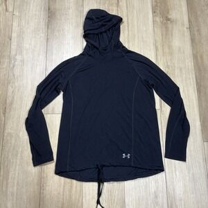 Under Armour Pullover Womens XS‎ Black Hoodie Sweater Lightweight Gym Casual